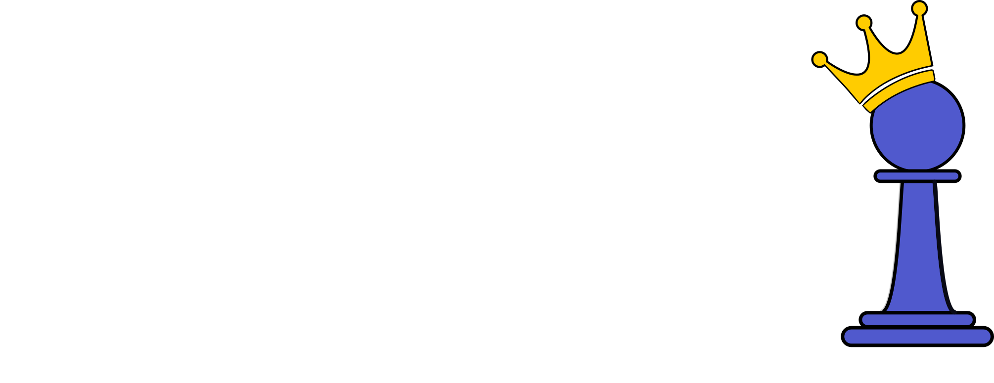 The Checkmate Kings Logo, a chess pawn wearing a crown